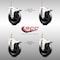 Service Caster 5 Inch 316SS Soft Rubber Wheel Swivel 1/2 Inch Threaded Stem Caster Set Lock Brake SCC-SS316TSTTL20S514-SRS-121315-4 - alternate 5